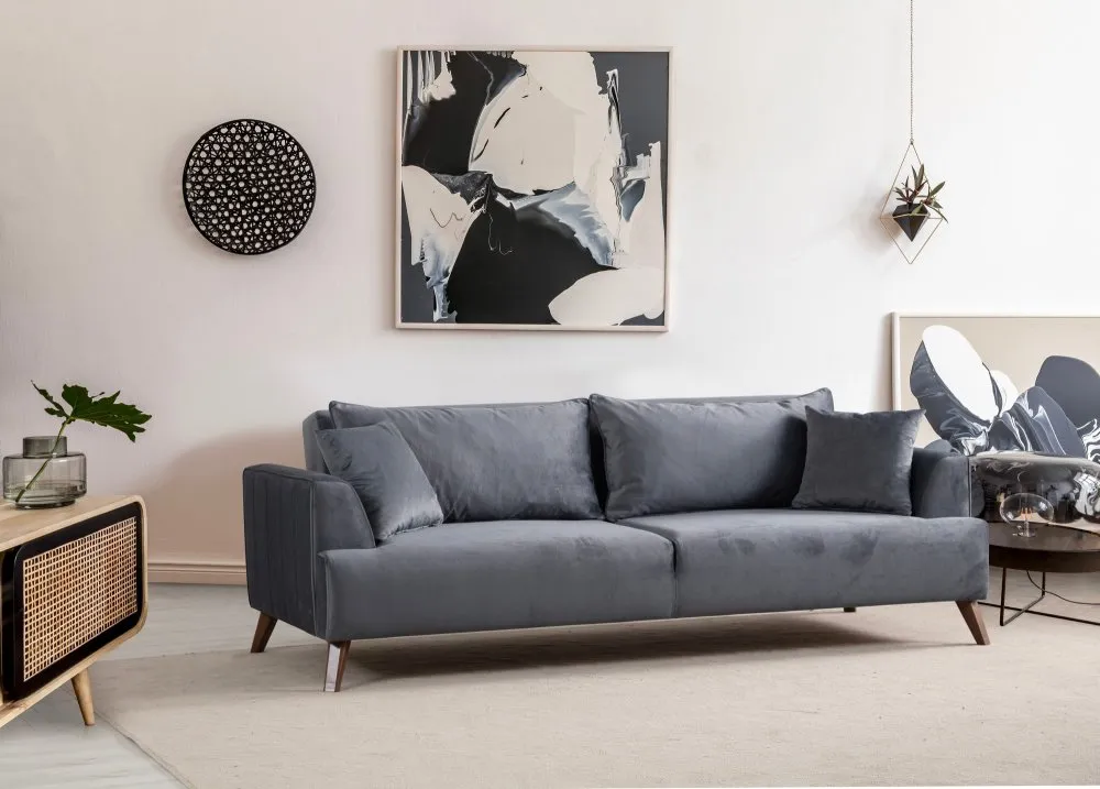 Sofa trosed Buhara 3 Seater Dark Grey