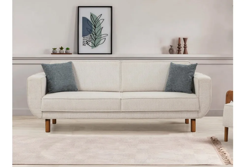 Sofa trosed Larus 3 Walnut Cream