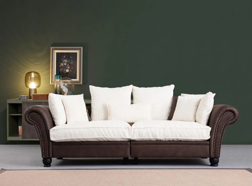 Sofa trosed Lawrence Lounge Brown White