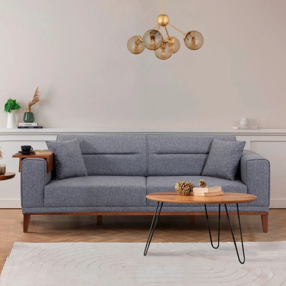Sofa trosed Liones 3 Dark Grey