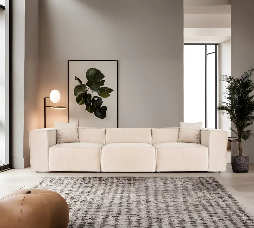 Sofa trosed Lora 3 Seater Cream