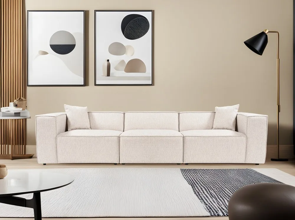 Sofa trosed Lora 3 Seater Light Brown