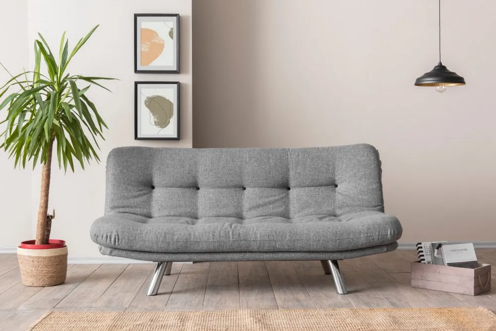 Sofa trosed Misa Small Sofabed Light Grey