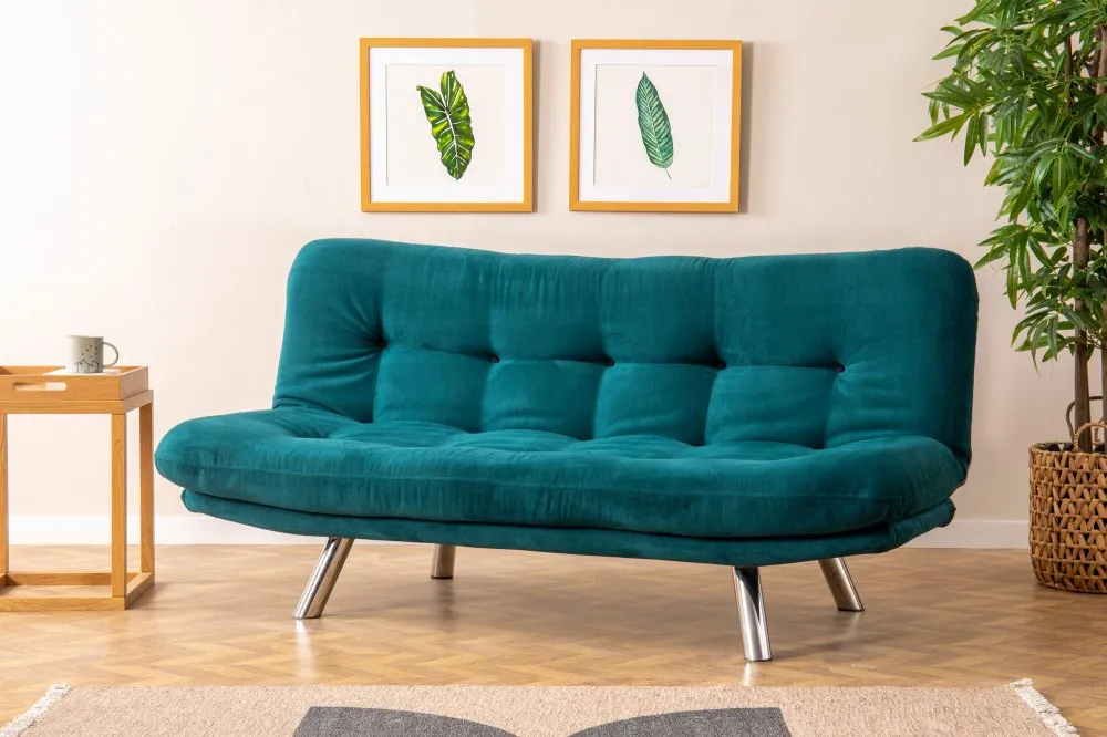 Sofa trosed Misa Small Sofabed Petrol Green