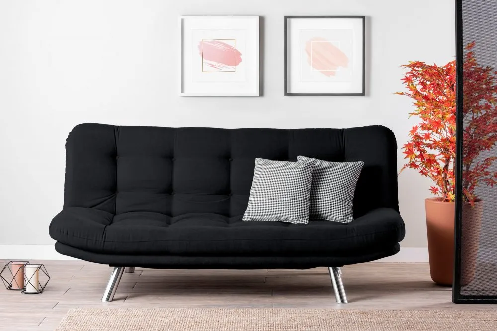 Sofa trosed Misa Sofabed Black