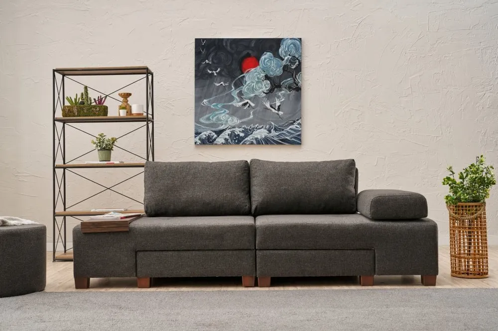 Sofa trosed Perenna Linen Anthracite