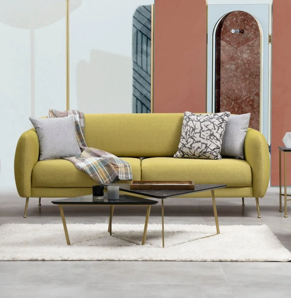 Sofa trosed Sevilla 3 Seater Yellow