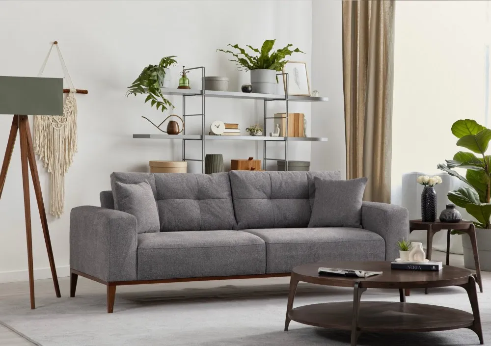 Sofa trosed Sinor 3 Seater Light Grey