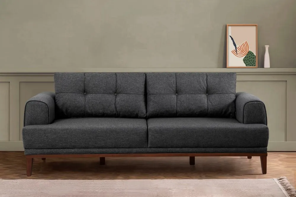 Sofa trosed Vina 3 Anthracite Walnut