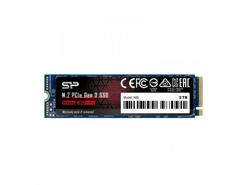 2TB, A80, M.2 PCIe Gen 3x4 SSD SP002TBP34A80M28