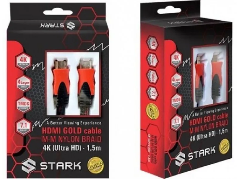 HDMI M-M pozlaćen 4K(Ultra HD),pleteni sa zaštitom od 4 sloja 1.5m