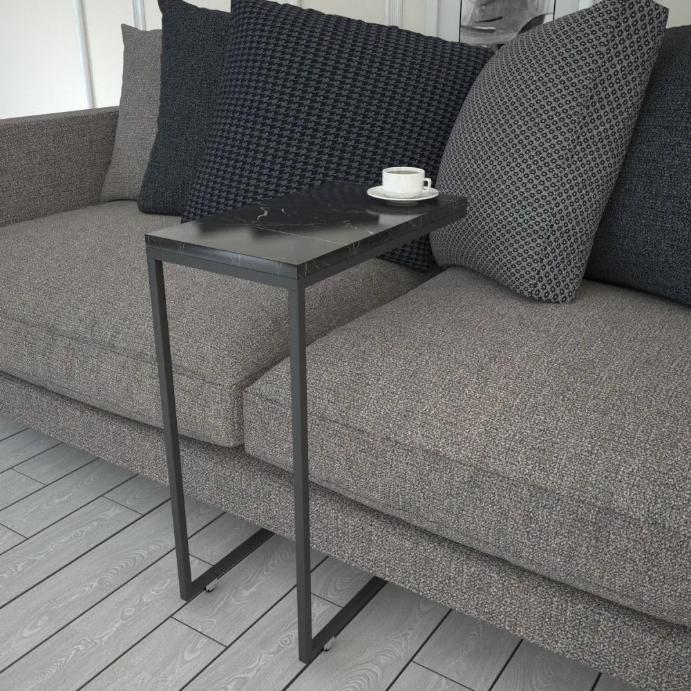 Sto sa točkićima Callen Black Marble