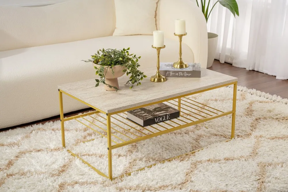 Sto za dnevnu sobu Asude Gold Travertine