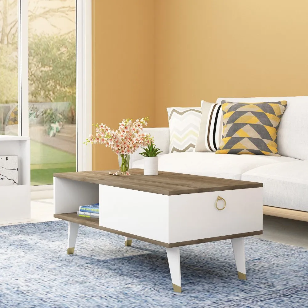 Sto za dnevnu sobu Delux Walnut White