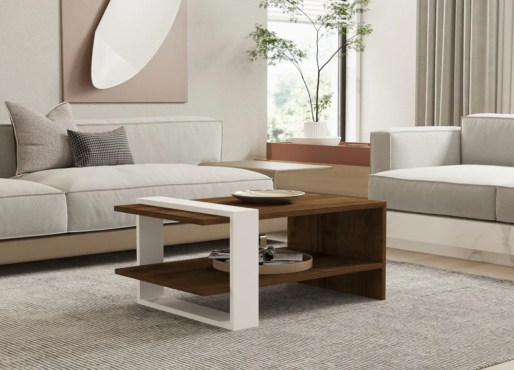 Sto za dnevnu sobu Gaye Walnut White