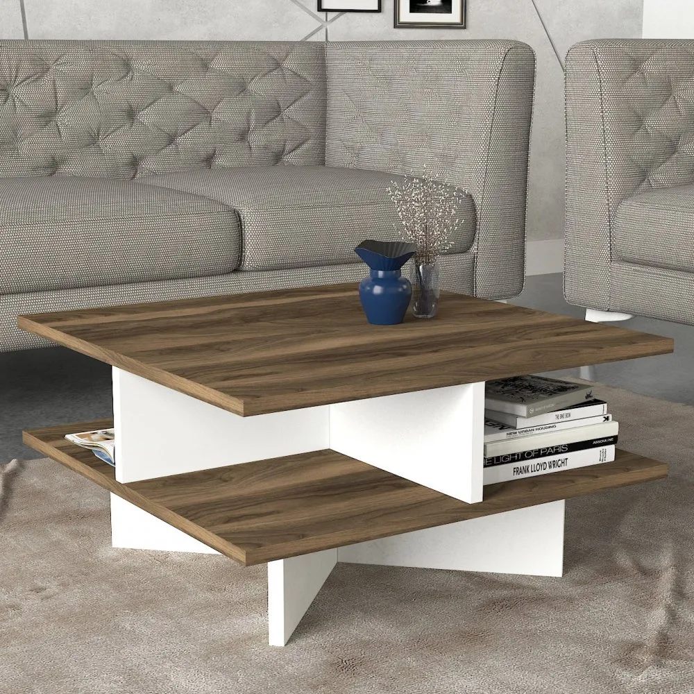 Sto za dnevnu sobu Hamton Walnut White