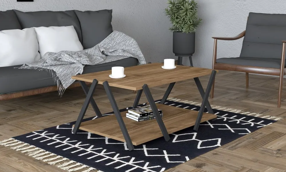 Sto za dnevnu sobu Lara Anthracite Walnut