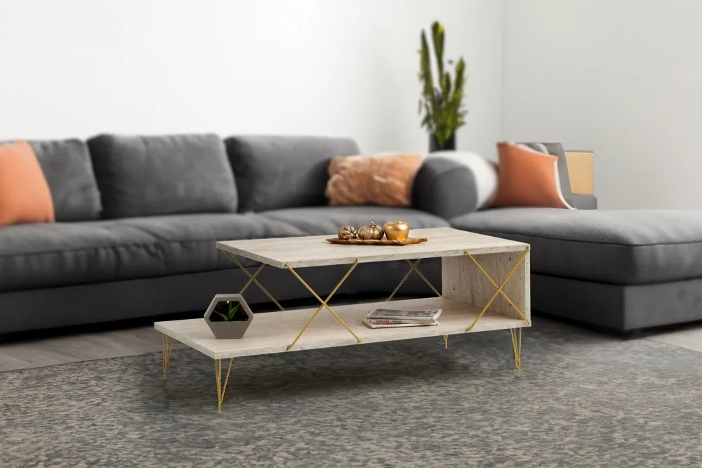 Sto za dnevnu sobu Loire Gold Travertine