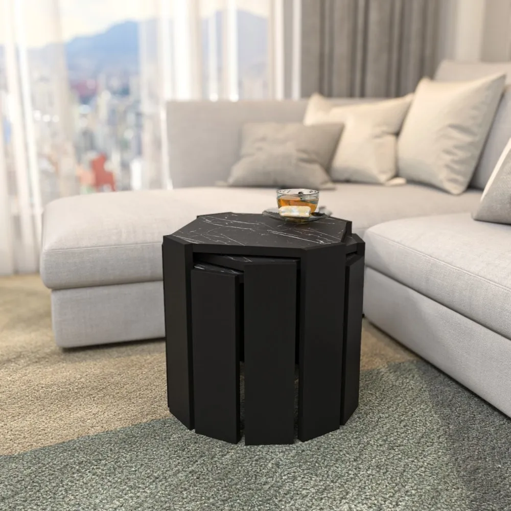 Sto za dnevnu sobu Lori Black Marble
