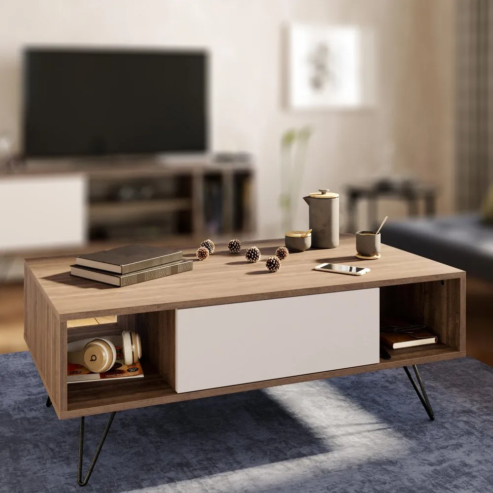 Sto za dnevnu sobu Mistico Walnut White 2