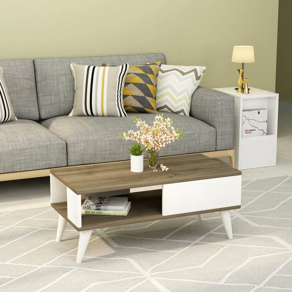Sto za dnevnu sobu Seul Walnut White