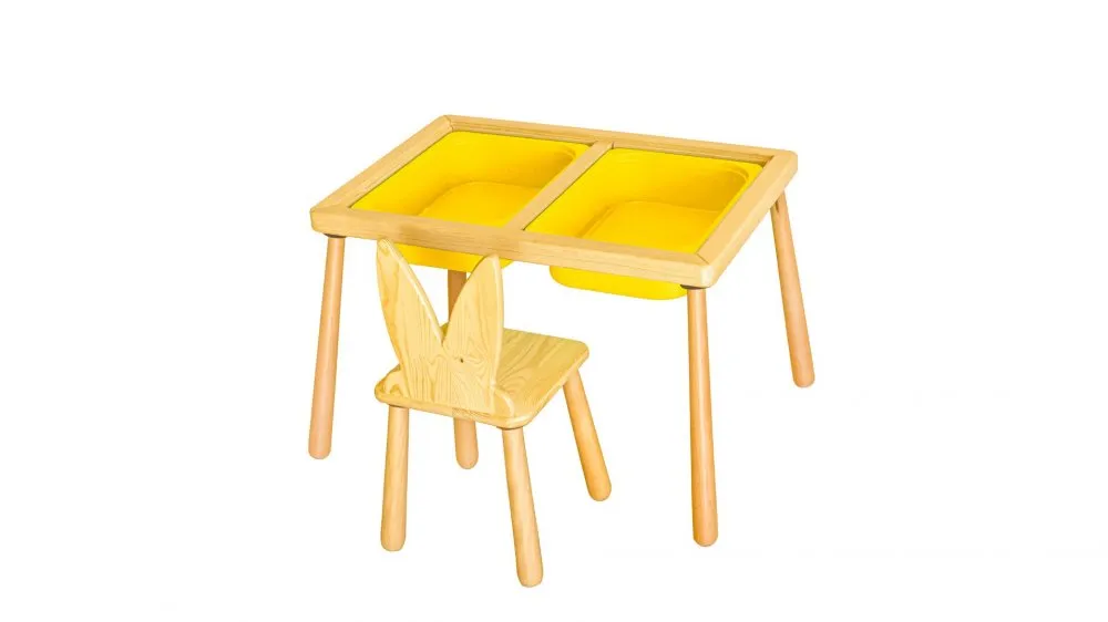 Table and Chair Yellow Sto i stolica za decu