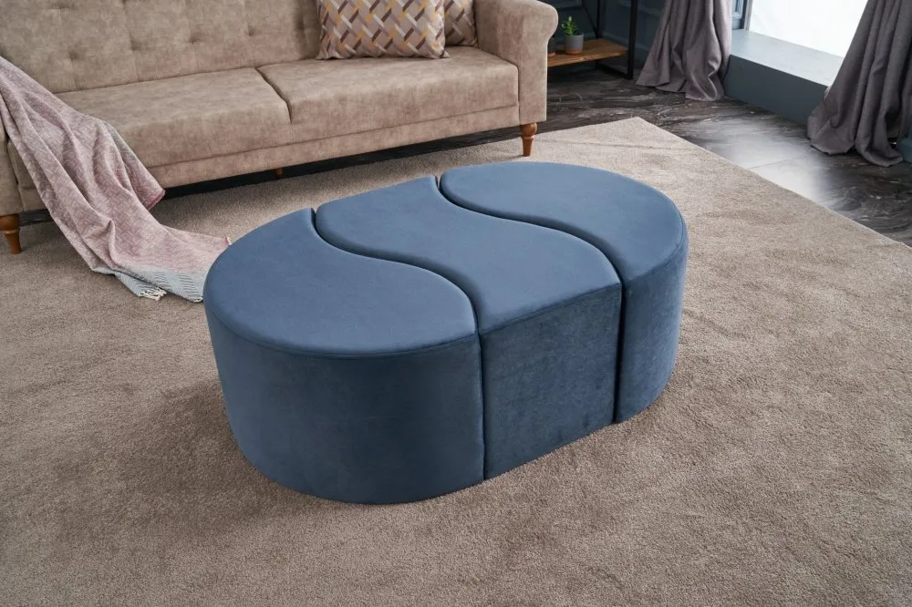Tabure Alya Puf Blue