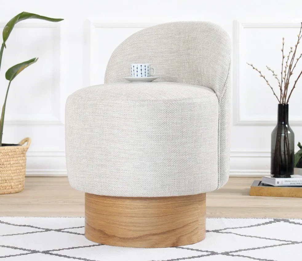 Tabure Barren Puf Light Grey