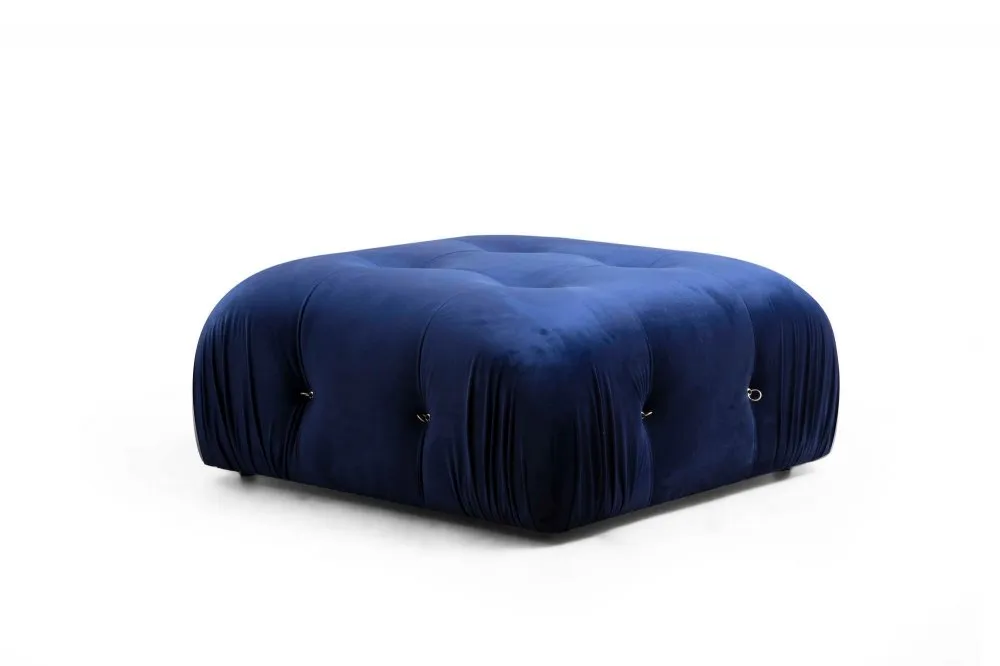 Tabure Bubble Pouffe Velvet Blue