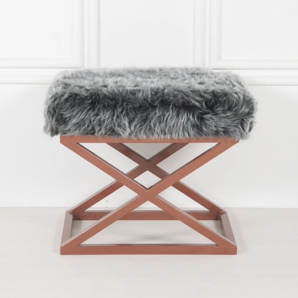Tabure Capraz Plush Copper Grey