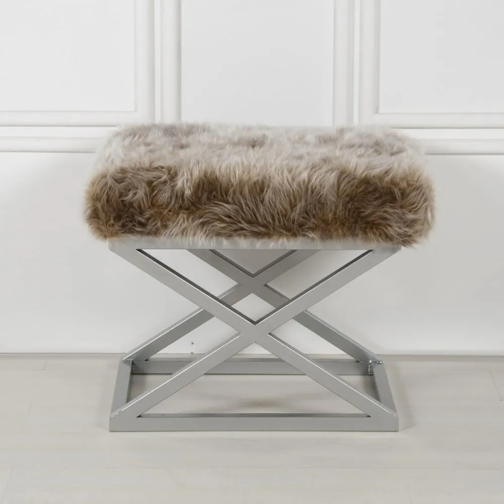 Tabure Capraz Plush Silver Brown