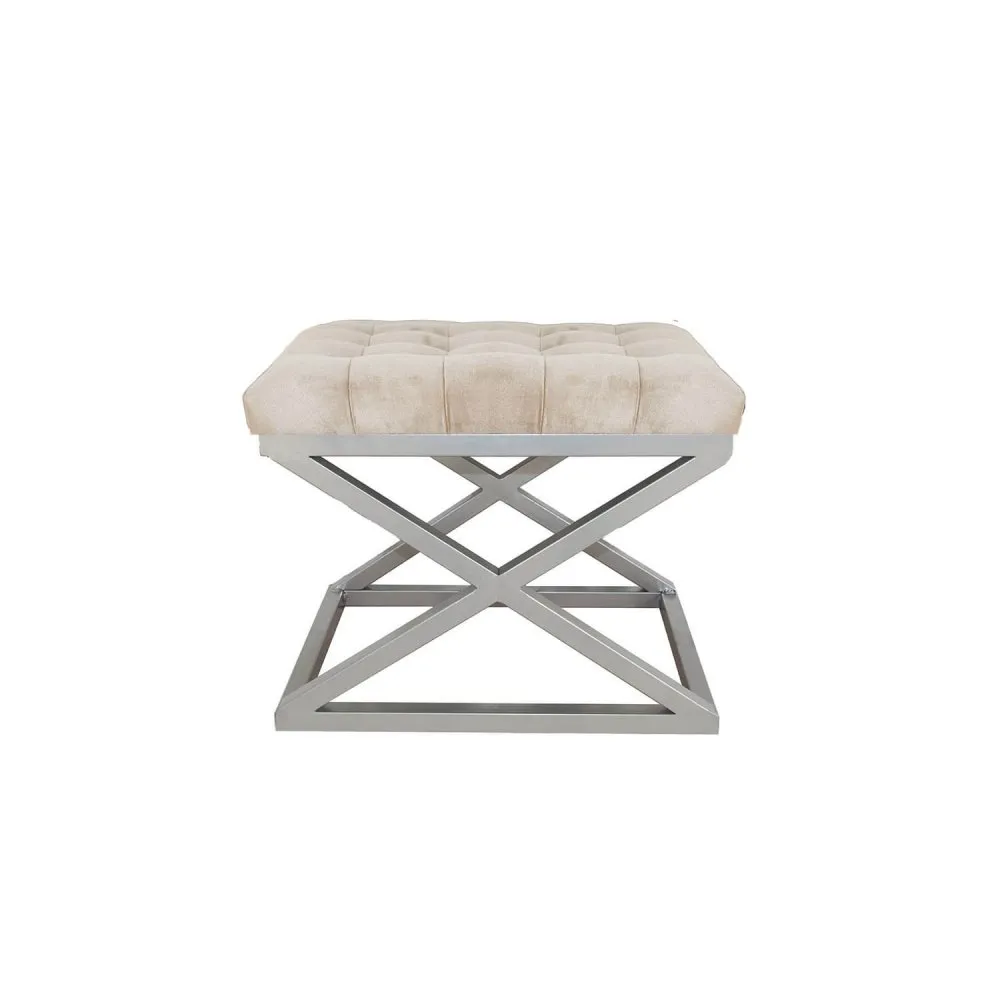 Tabure Capraz Silver Cream