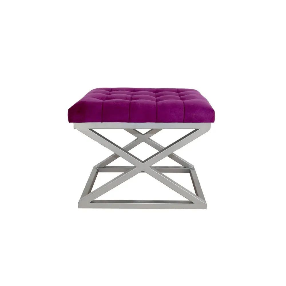Tabure Capraz Silver Fuchsia