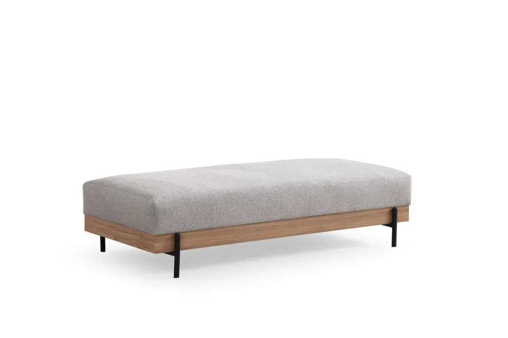 Tabure Eti Oak Pouffe Grey