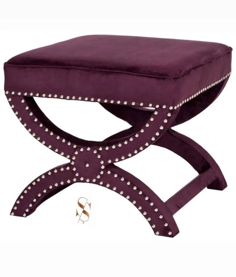 Tabure Felice Halka Pouffe 60 Damson