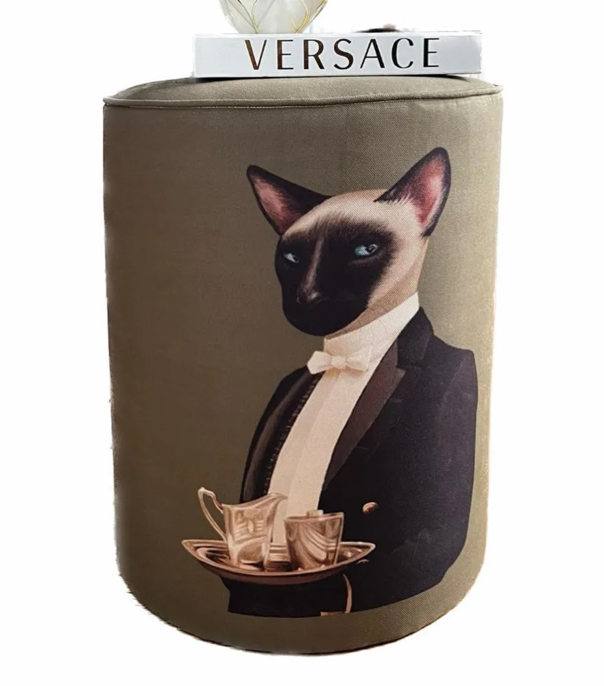 Tabure Jungle Scar Pouffe Cat