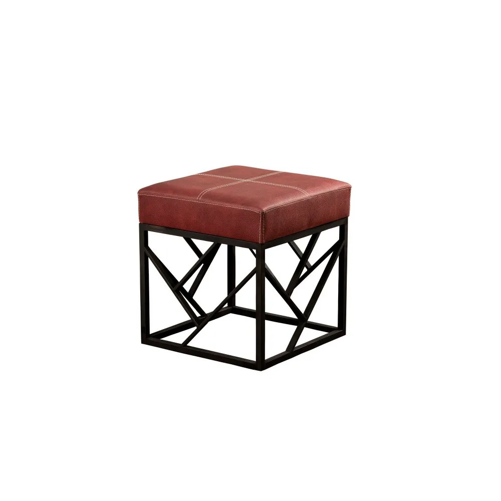 Tabure Koza Metal Ayaklı Claret Red