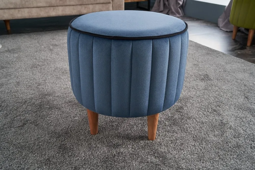 Tabure Lindy Puf Blue