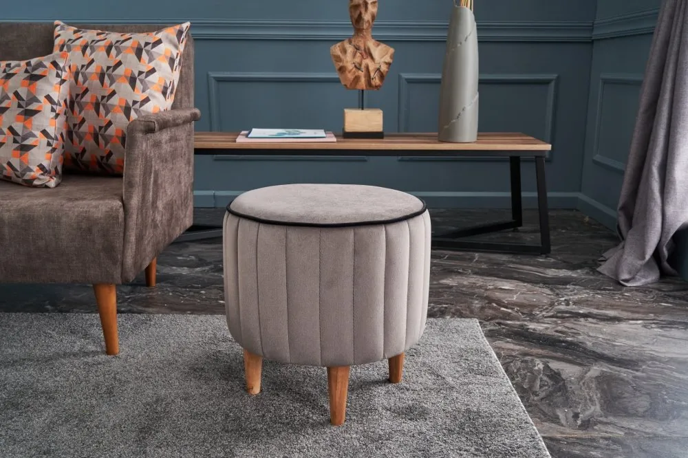 Tabure Lindy Puf Grey