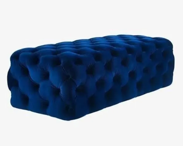 Tabure Nilka Kapitone Pouffe 120 Dark Blue