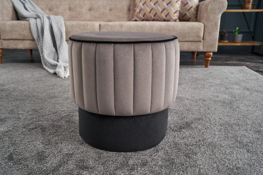 Tabure Rose Puf Grey