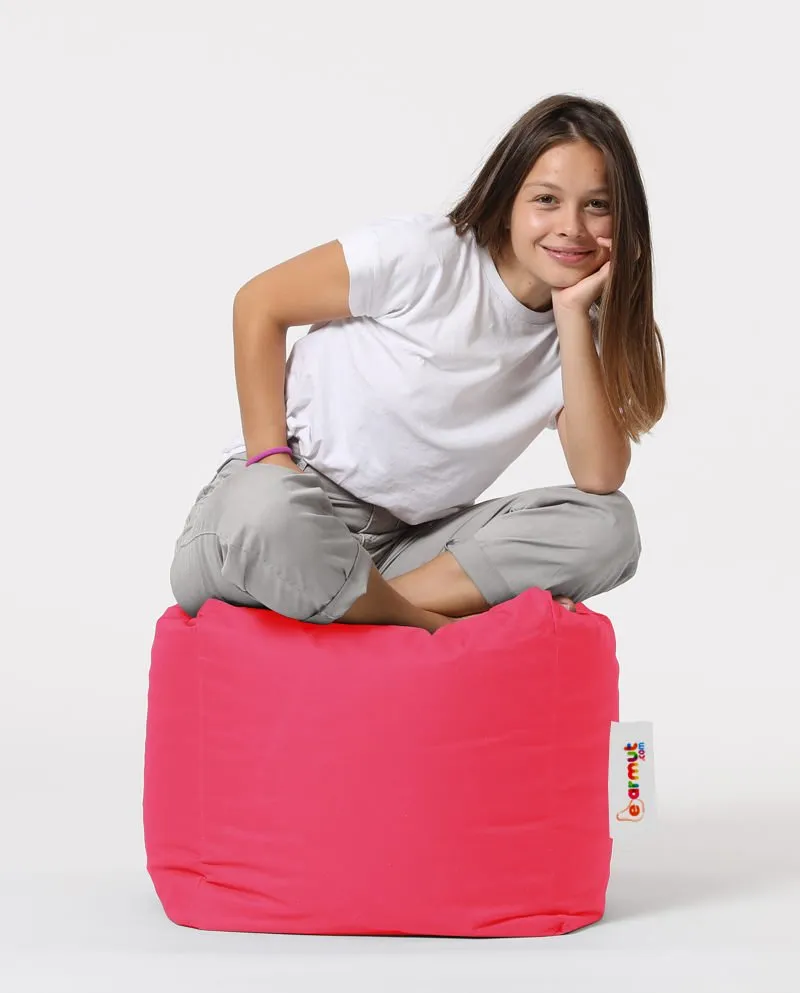 Tabure Square Pouf Pink
