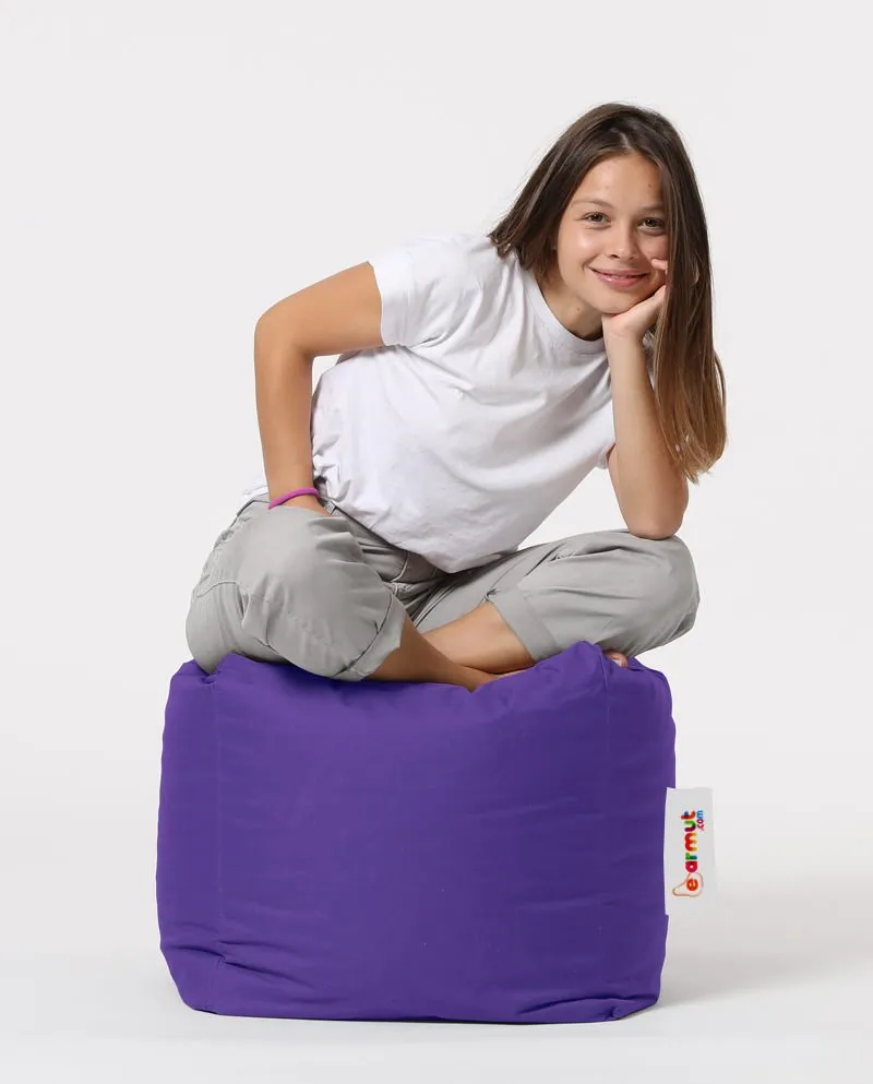 Tabure Square Pouf Purple