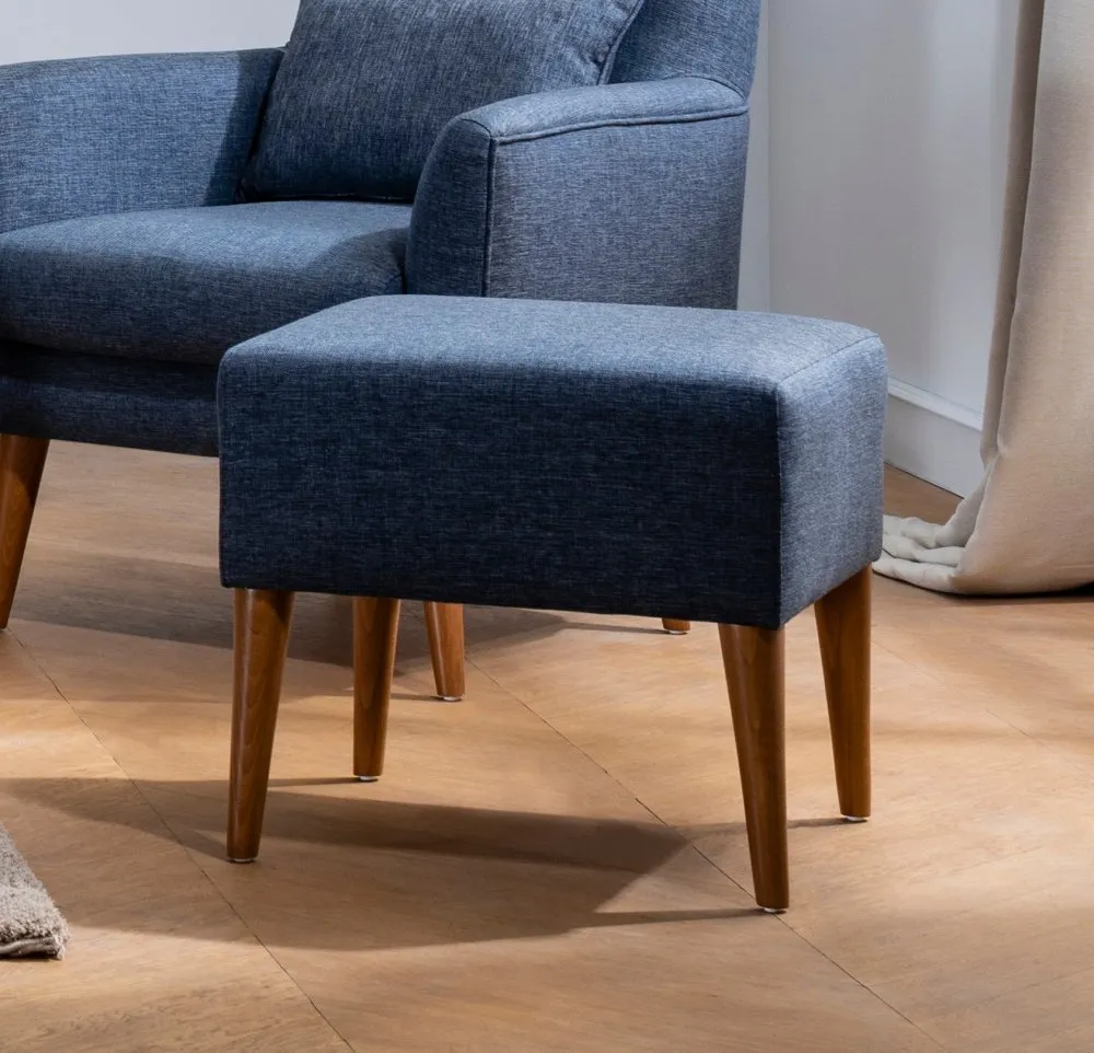 Tabure Zeni Puf Dark Blue