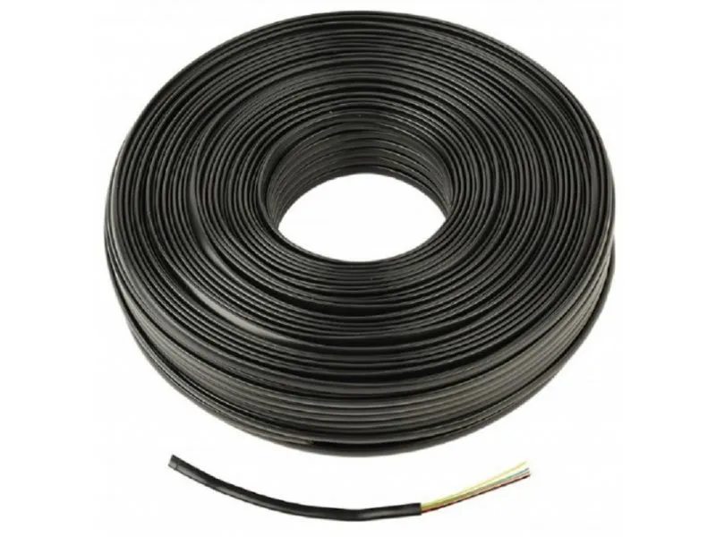 TC1000S-100M-B Gembird Flat Telefonski kabl, 4 zice, 1 00m black (1888)