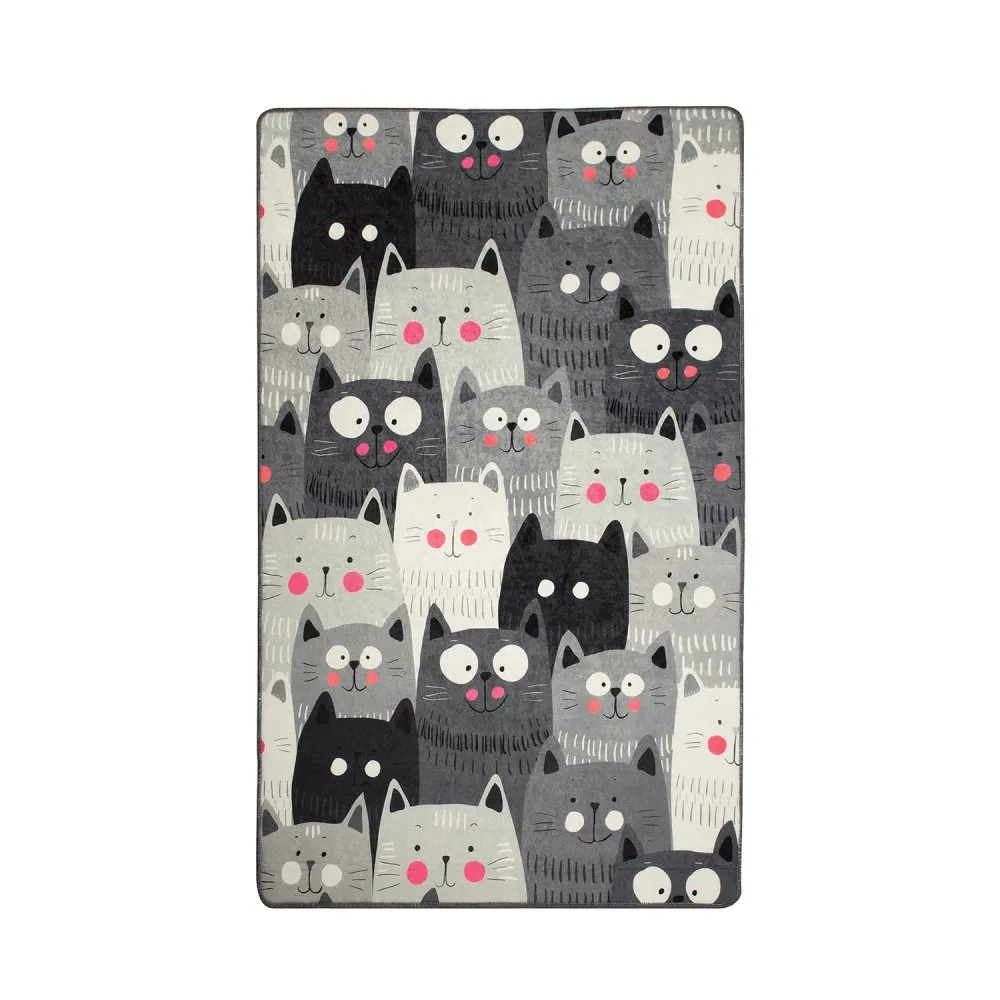 Tepih (100 x 160) Cats Grey
