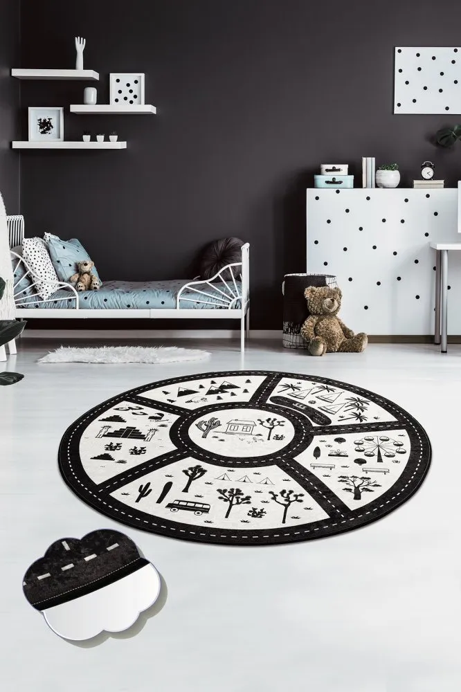 Tepih (140 cm) Black City