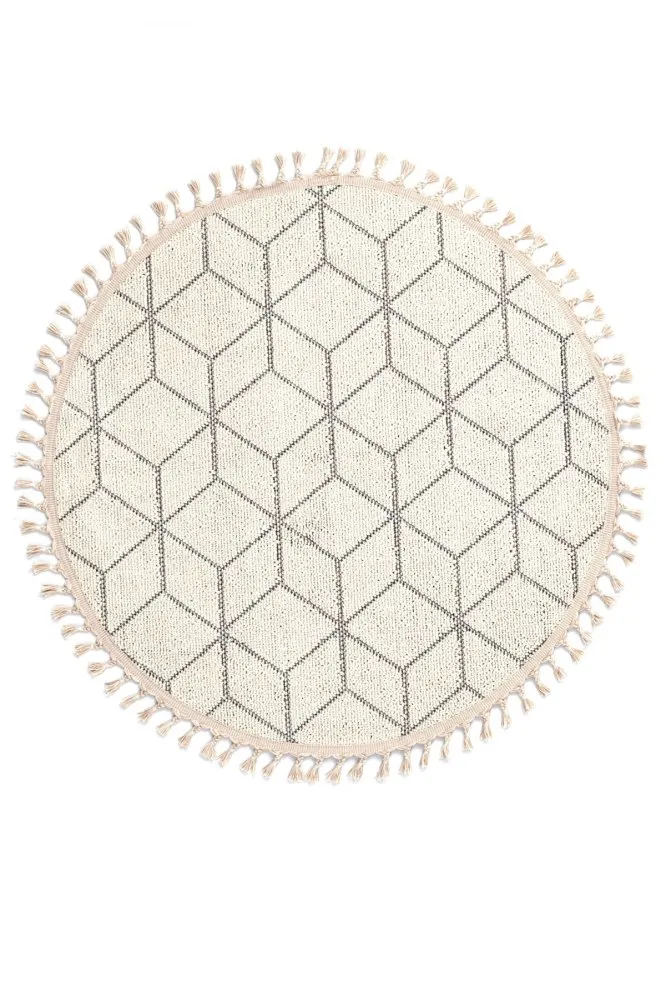 Tepih (200 cm) Bukle 1407 White