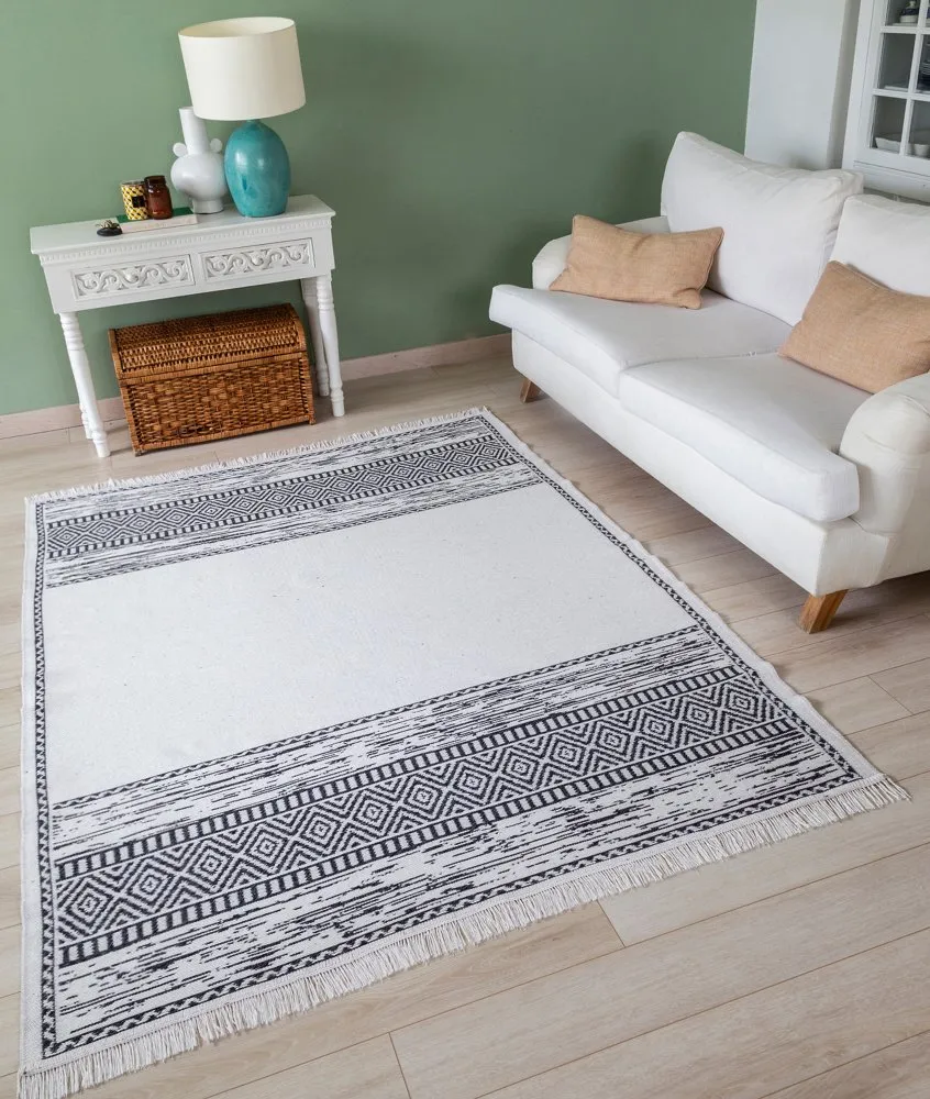 Tepih 23003A White Black 60 x 100 (932ELT1249)