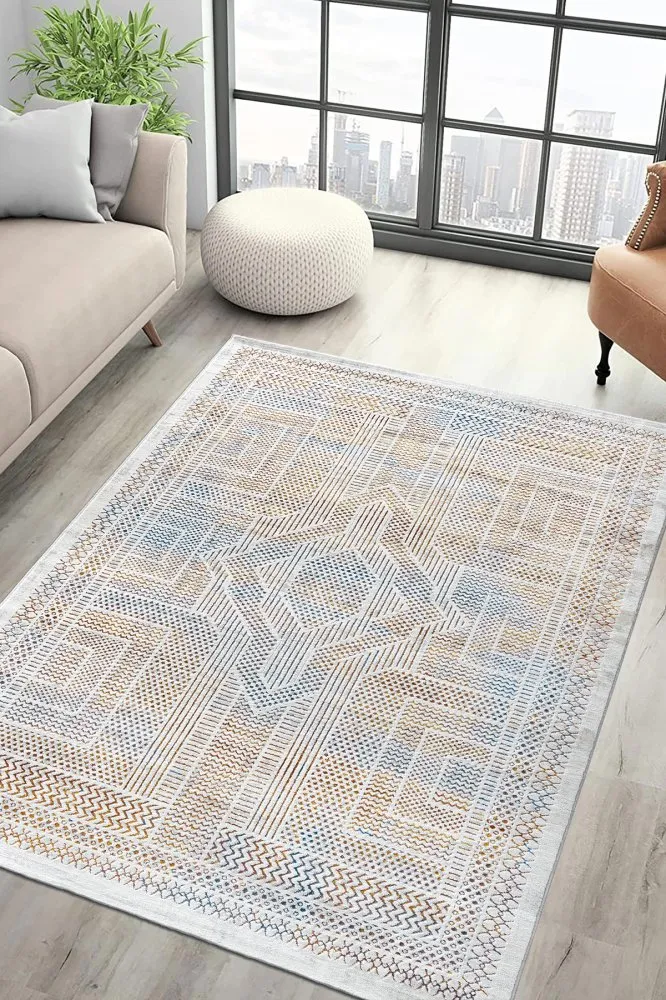 Tepih (240x330) Paradise M0147 White Blue